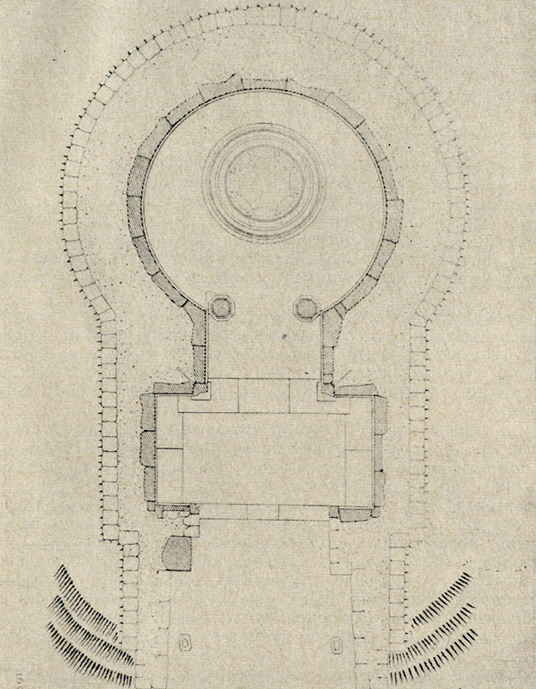 Рис. 8. Пещерный храм Соккурам. План. Район Кёнджу. Середина VIII в.